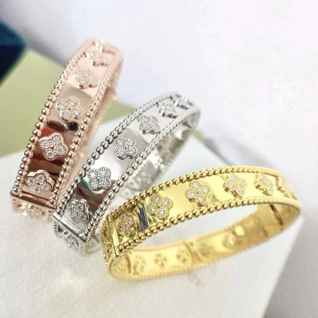 [⭐Luxery]CLOVER BRACELET 8MM DIAMONDS