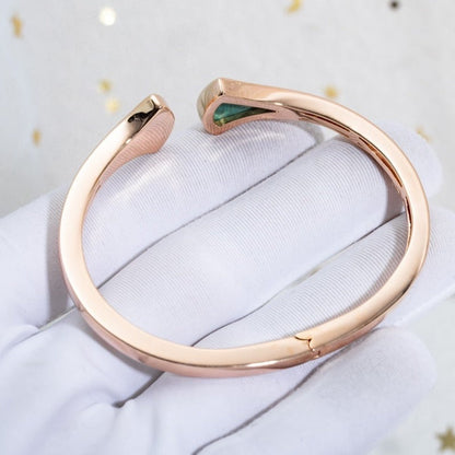 [⭐Luxery]DREAM BRACELET OPEN MALACHITE PINK GOLD