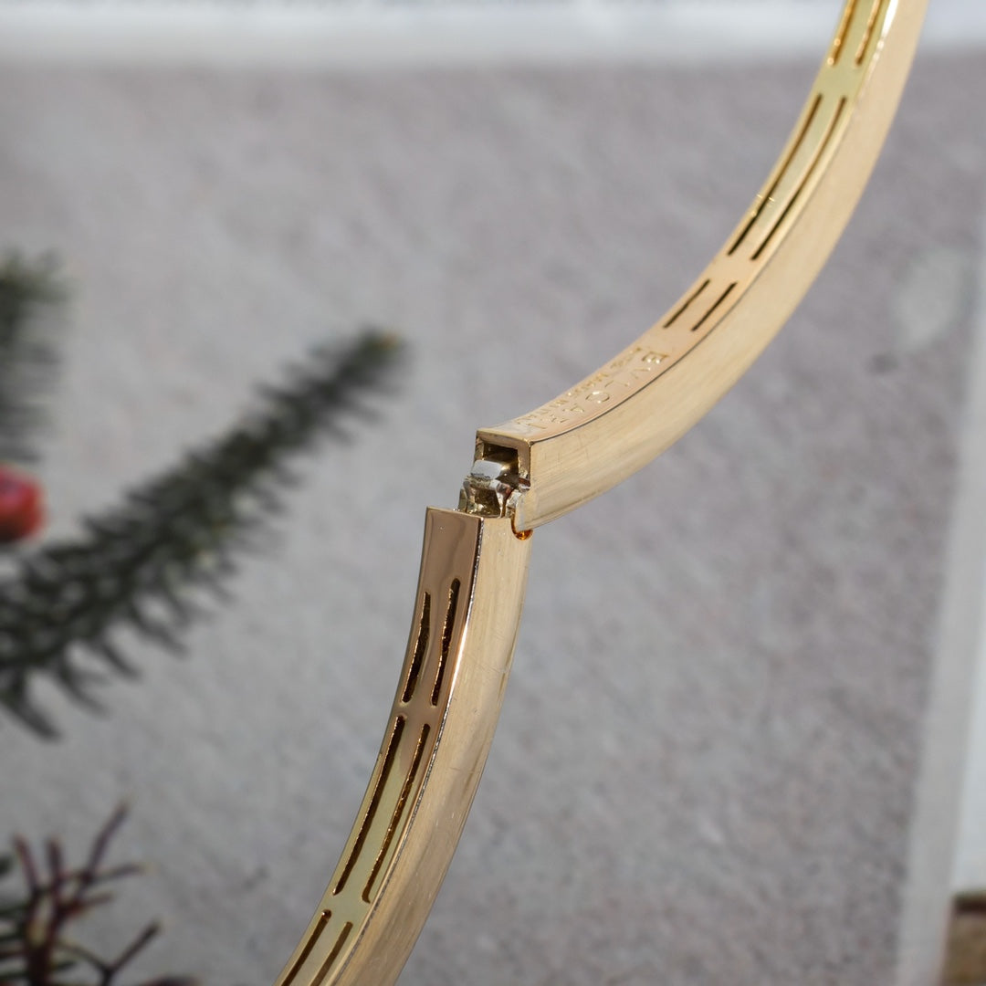 [⭐Luxery]SERPENTI BRACELET PINK GOLD DIAMOND DOUBLE SNAKE