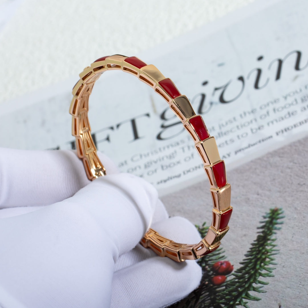 [⭐Luxery]SERPENTI BRACELET PINK GOLD RUBELLITE