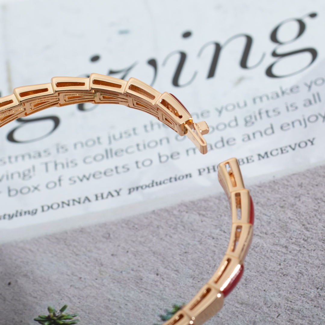 [⭐Luxery]SERPENTI BRACELET PINK GOLD RUBELLITE