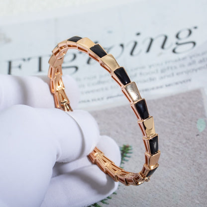 [⭐Luxery]SERPENTI BRACELET PINK GOLD ONYX