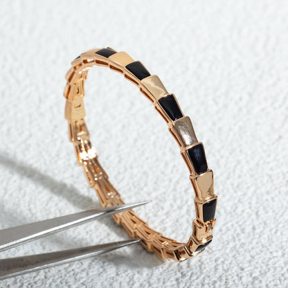 [⭐Luxery]SERPENTI BRACELET PINK GOLD ONYX
