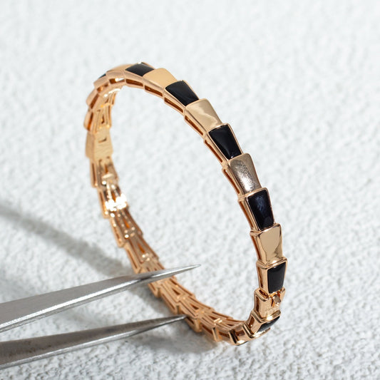 [⭐Luxery]SERPENTI BRACELET PINK GOLD ONYX