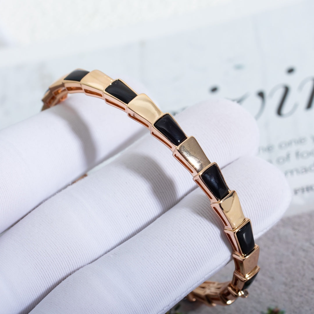 [⭐Luxery]SERPENTI BRACELET PINK GOLD ONYX