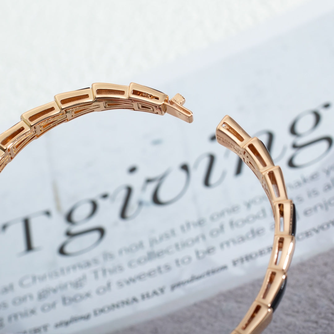 [⭐Luxery]SERPENTI BRACELET PINK GOLD ONYX