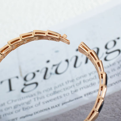 [⭐Luxery]SERPENTI BRACELET PINK GOLD ONYX