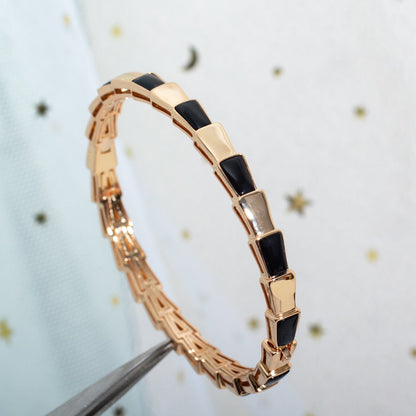 [⭐Luxery]SERPENTI BRACELET PINK GOLD ONYX
