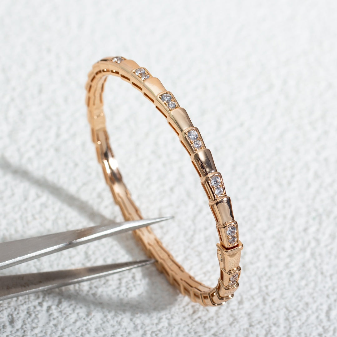 [⭐Luxery]SERPENTI BRACELET PINK GOLD DIAMOND
