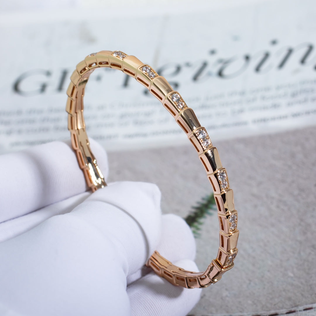 [⭐Luxery]SERPENTI BRACELET PINK GOLD DIAMOND