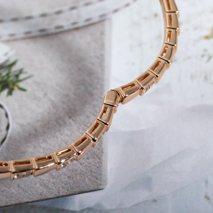 [⭐Luxery]SERPENTI SMALL BRACELET PINK GOLD DIAMOND