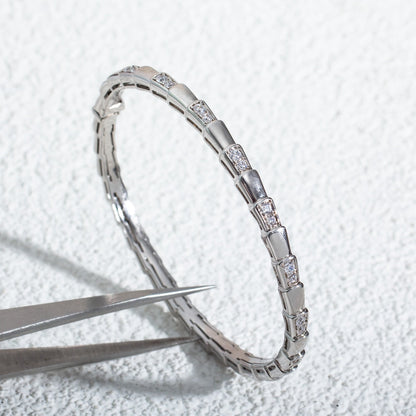 [⭐Luxery]SERPENTI BRACELET SILVER DIAMOND