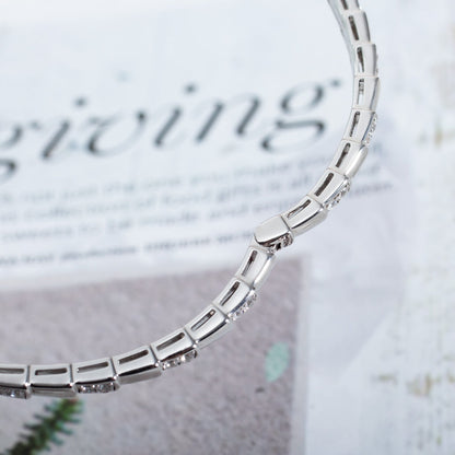 [⭐Luxery]SERPENTI BRACELET SILVER DIAMOND