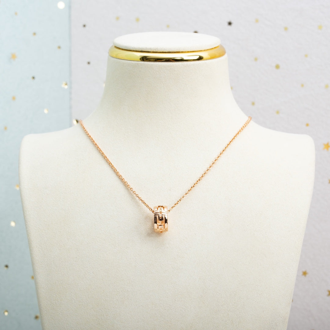 [⭐Luxery]PARENTESI NECKLACE PINK GOLD