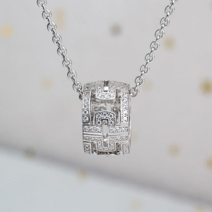 [⭐Luxery]PARENTESI NECKLACE SILVER DIAMOND