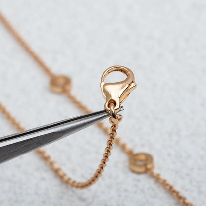 [⭐Luxery]PARENTESI NECKLACE PINK GOLD DIAMOND