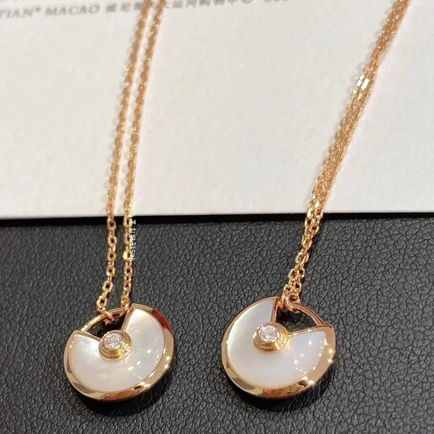 [⭐Luxery]AMULETTE ROSE GOLD MOP NECKLACE