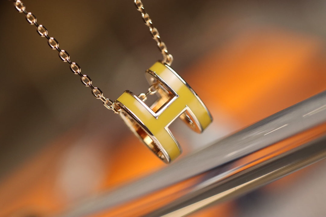 [⭐Luxery]POP H PEDANT PINK GOLD