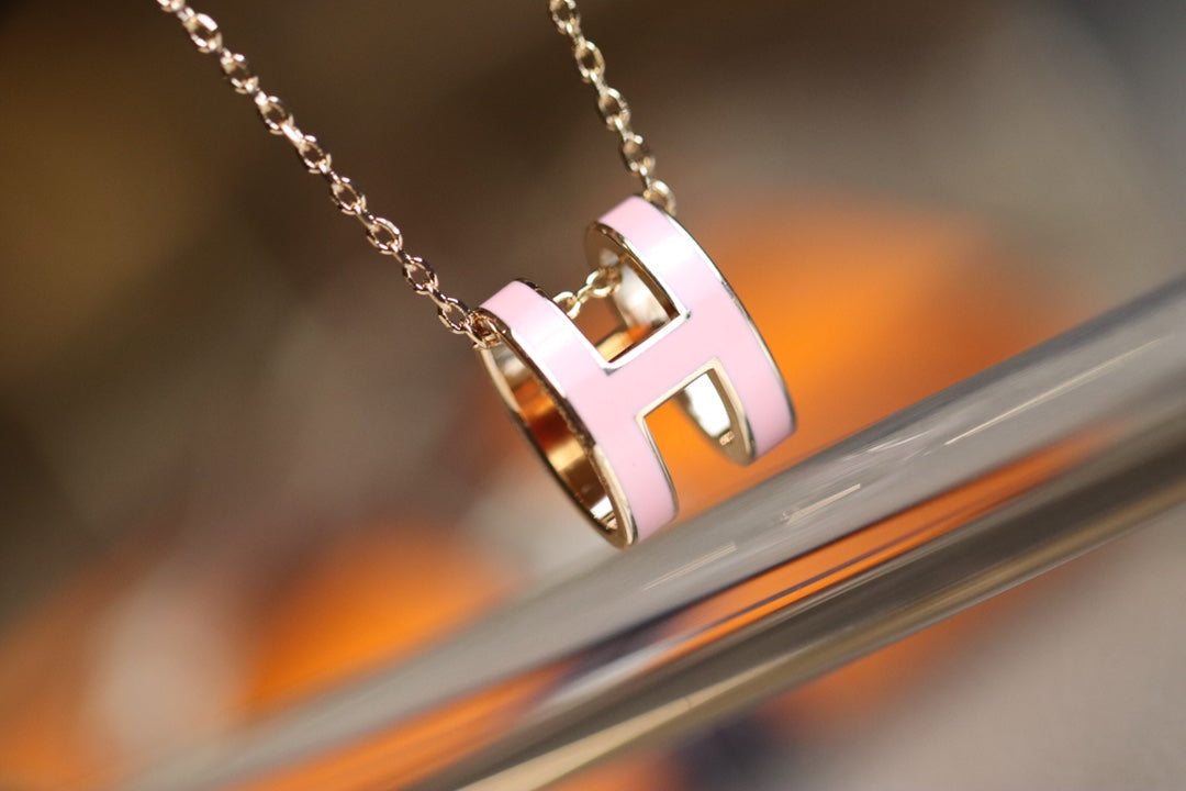 [⭐Luxery]POP H PEDANT PINK GOLD