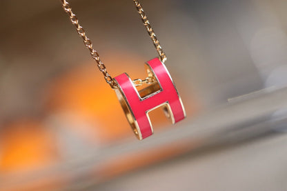 [⭐Luxery]POP H PEDANT PINK GOLD