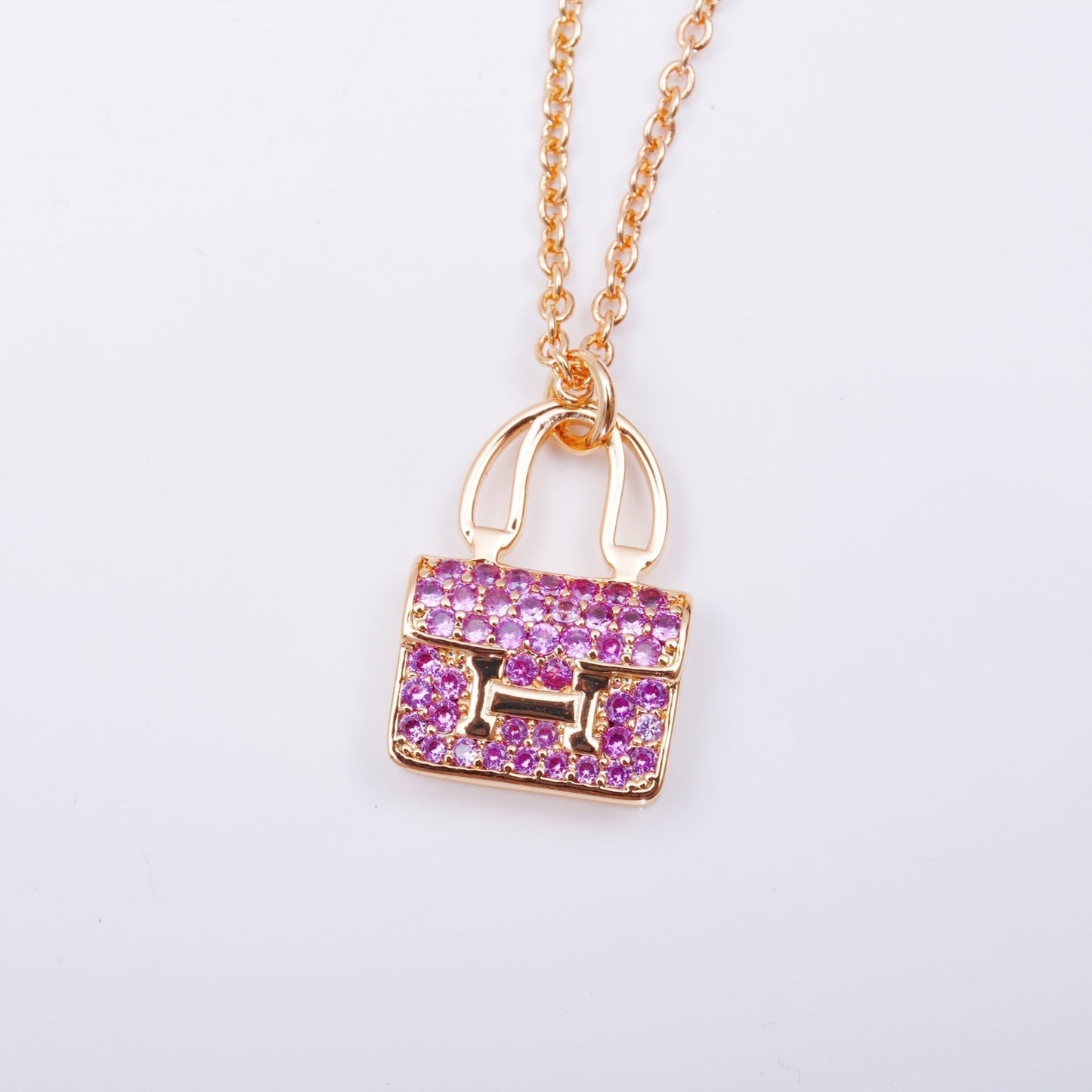 [⭐Luxery]CONSTANCE PEDANT PURPLE DIAMOND NECKLACE