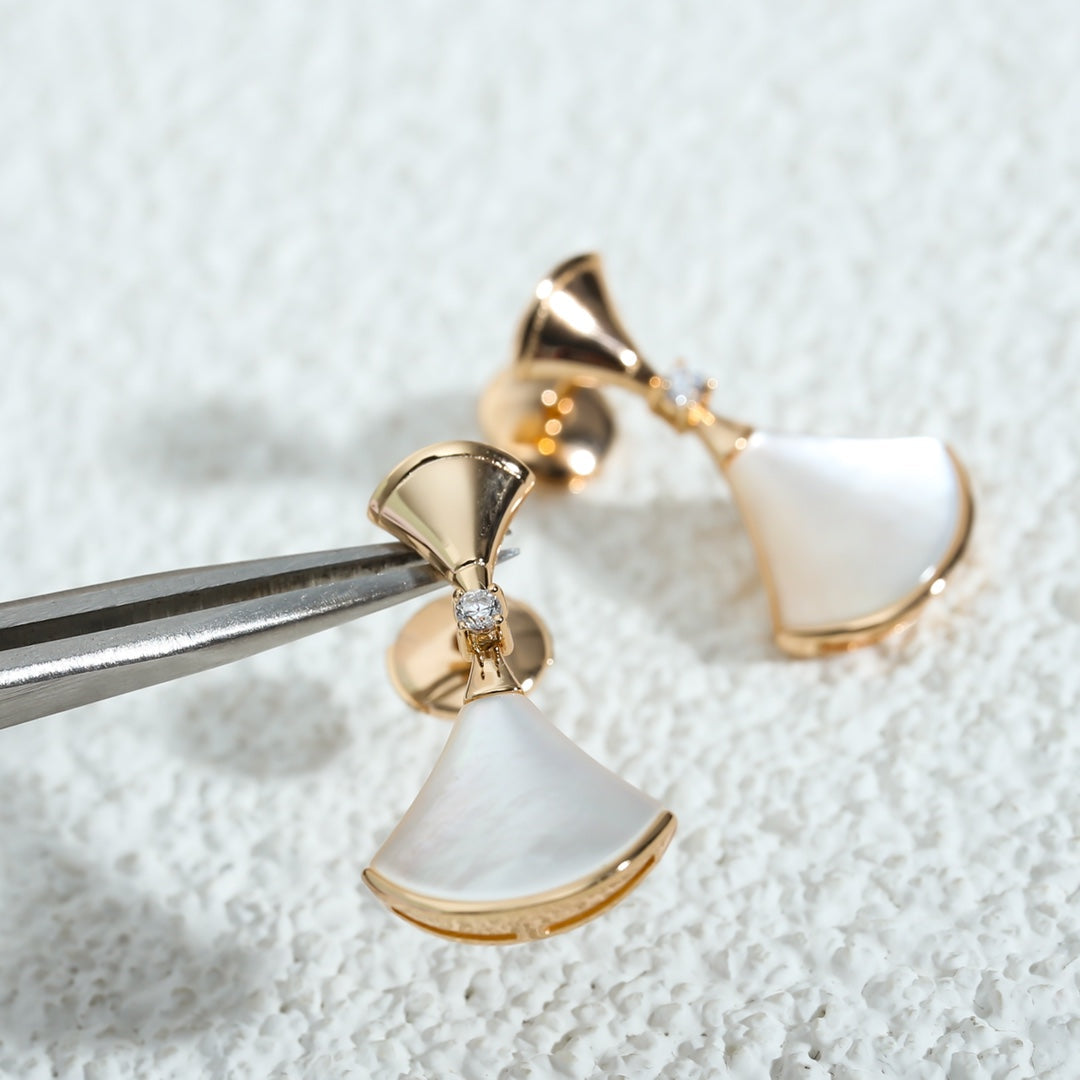 [⭐Luxery]DREAM MOP PINK GOLD EARRINGS