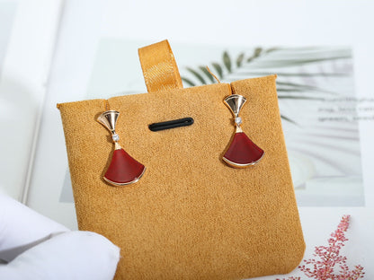 [⭐Luxery]DREAM Carnelian PINK GOLD EARRINGS