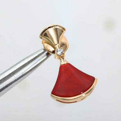 [⭐Luxery]DREAM Carnelian PINK GOLD EARRINGS