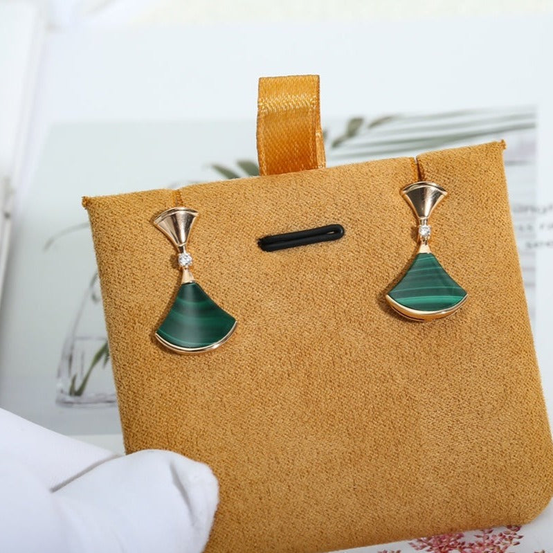 [⭐Luxery]DREAM MALACHITE PINK GOLD EARRINGS