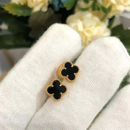 [⭐Luxery]CLOVER MINI 9.5MM BLACK MOP EARRINGS