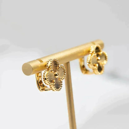 [⭐Luxery]CLOVER MEDIUM 1 MOTIFS LASER EARRINGS