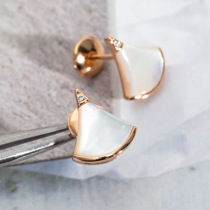 [⭐Luxery]DIVAS DREAM EARRINGS PINK GOLD
