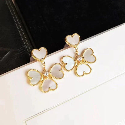 [⭐Luxery]CLOVER SWEET WHITE MOP EARRINGS