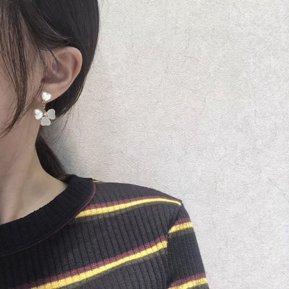 [⭐Luxery]CLOVER SWEET WHITE MOP EARRINGS