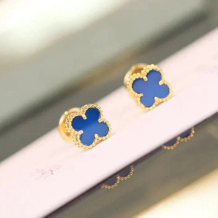[⭐Luxery]CLOVER MINI 9.5MM TURQUOISE EARRINGS