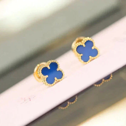 [⭐Luxery]CLOVER MINI 9.5MM TURQUOISE EARRINGS