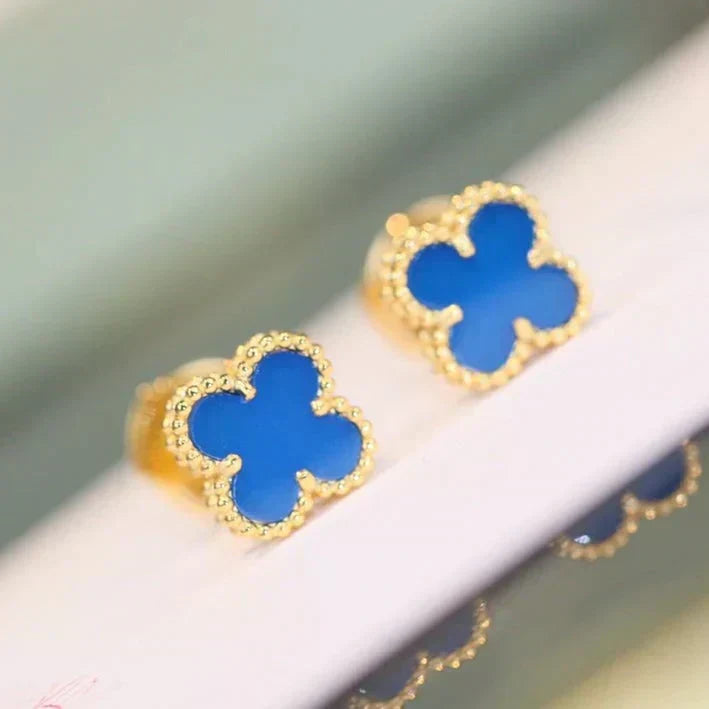[⭐Luxery]CLOVER MINI 9.5MM TURQUOISE EARRINGS