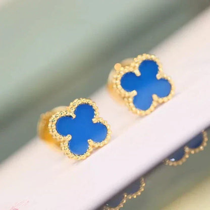[⭐Luxery]CLOVER MINI 9.5MM TURQUOISE EARRINGS