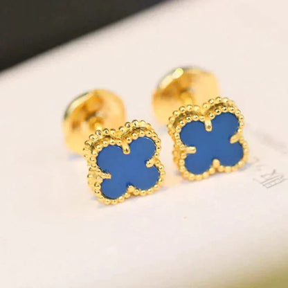 [⭐Luxery]CLOVER MINI 9.5MM TURQUOISE EARRINGS