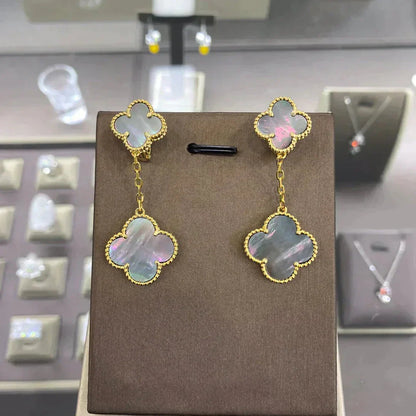 [⭐Luxery]CLOVER 2 MOTIFS  EARRINGS (MULTIPLE CHOICESC