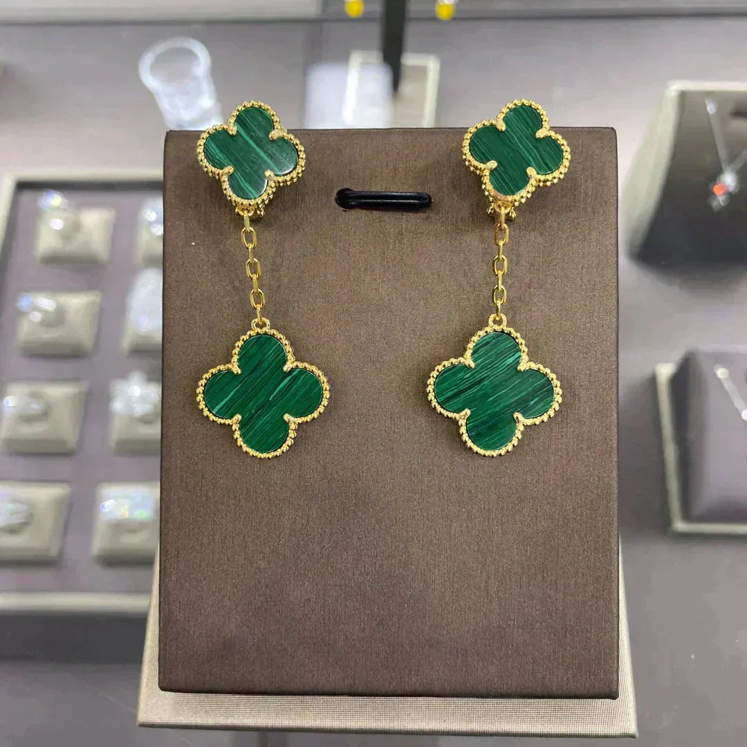 [⭐Luxery]CLOVER 2 MOTIFS  EARRINGS (MULTIPLE CHOICESC