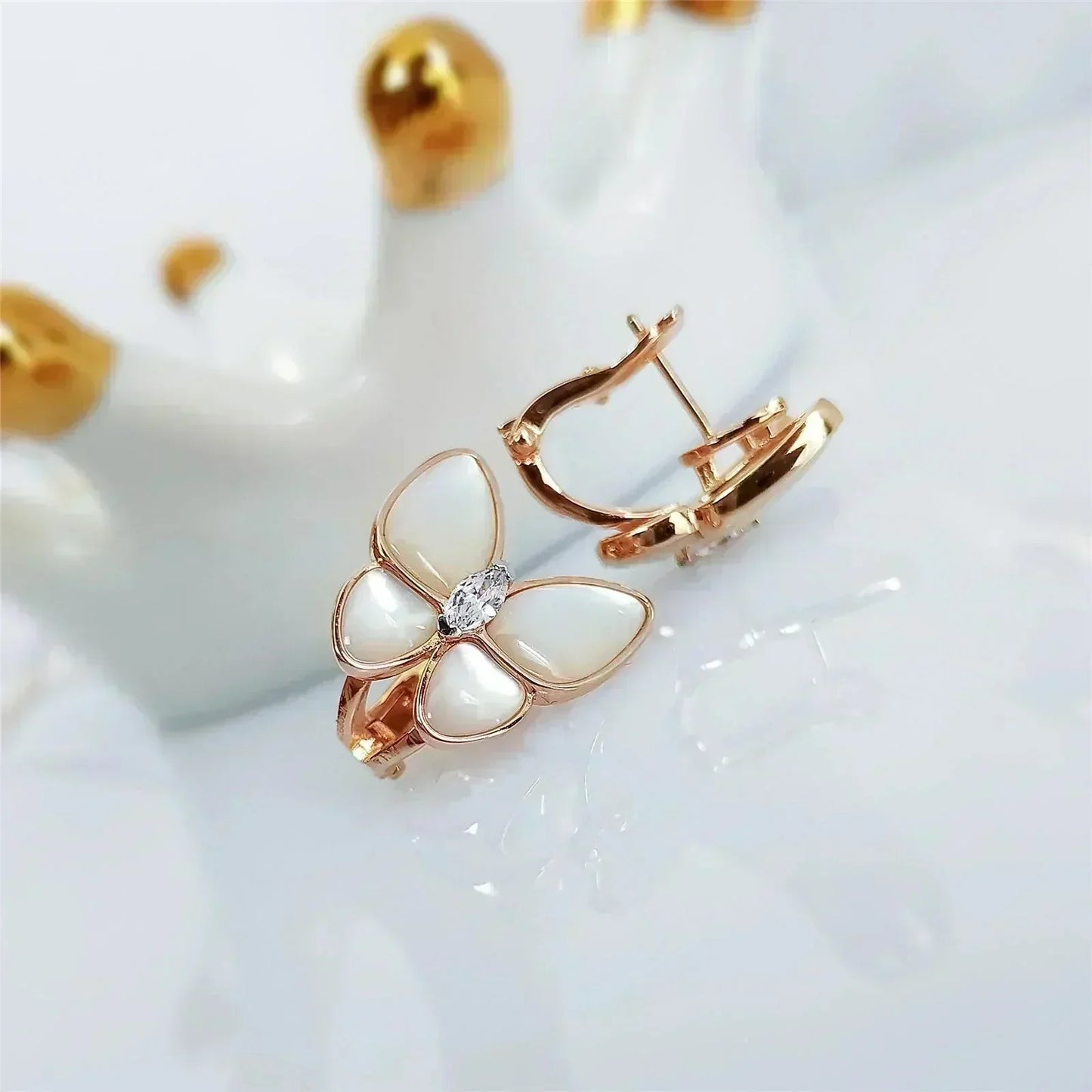 [⭐Luxery]BUTTERFLY MOP DIAMOND EARRINGS