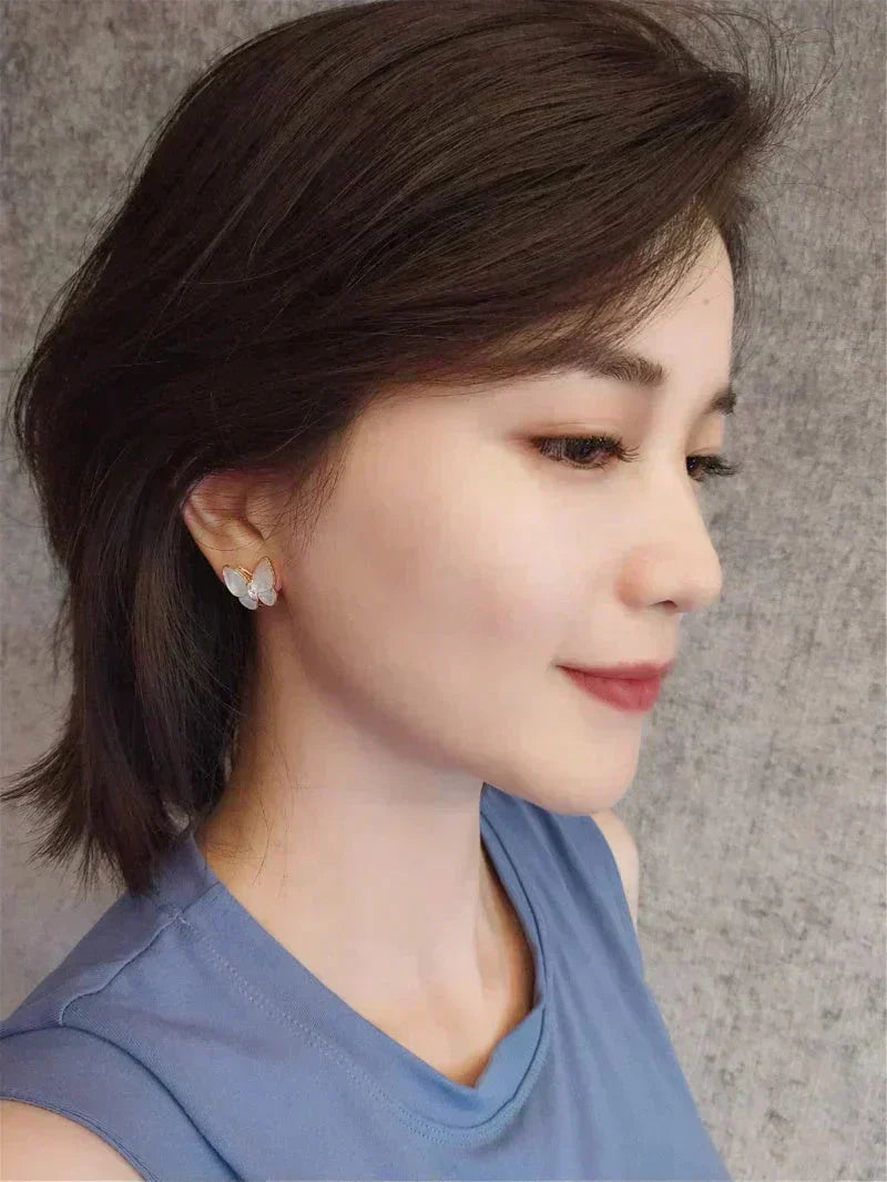 [⭐Luxery]BUTTERFLY MOP DIAMOND EARRINGS
