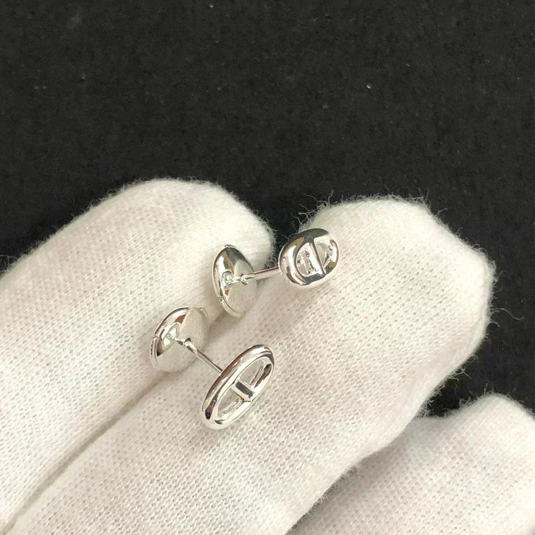 [⭐Luxery]CHAINE SMALL EARRINGS GOLD AND SILVER
