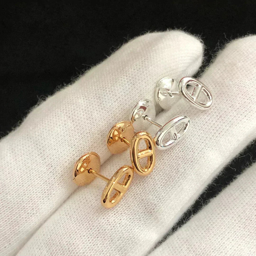 [⭐Luxery]CHAINE SMALL EARRINGS GOLD AND SILVER