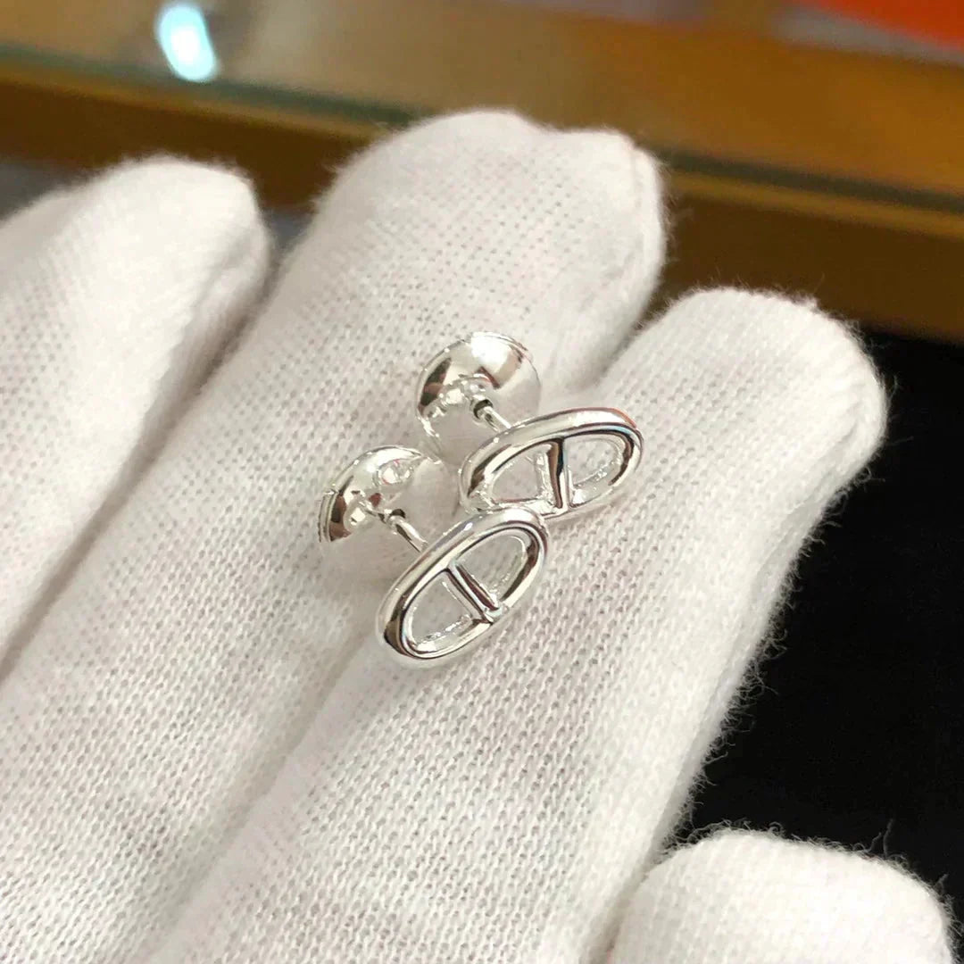 [⭐Luxery]CHAINE SMALL EARRINGS GOLD AND SILVER