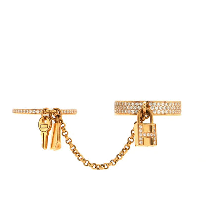 [⭐Luxery]HM KELLY CLOCHETTE DOUBLE RING IN  WITH DIAMONDS