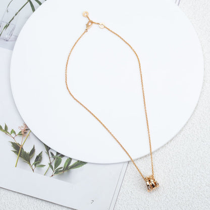 [⭐Luxery]SERPENTI PINK GOLD NECKLACE DIAMOND