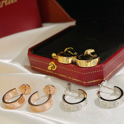 [⭐Luxery]LOVE EARRINGS 5.7MM 2 DIAMONDS