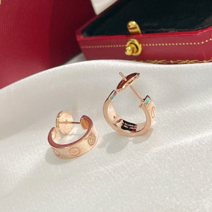 [⭐Luxery]LOVE EARRINGS 5.7MM 2 DIAMONDS
